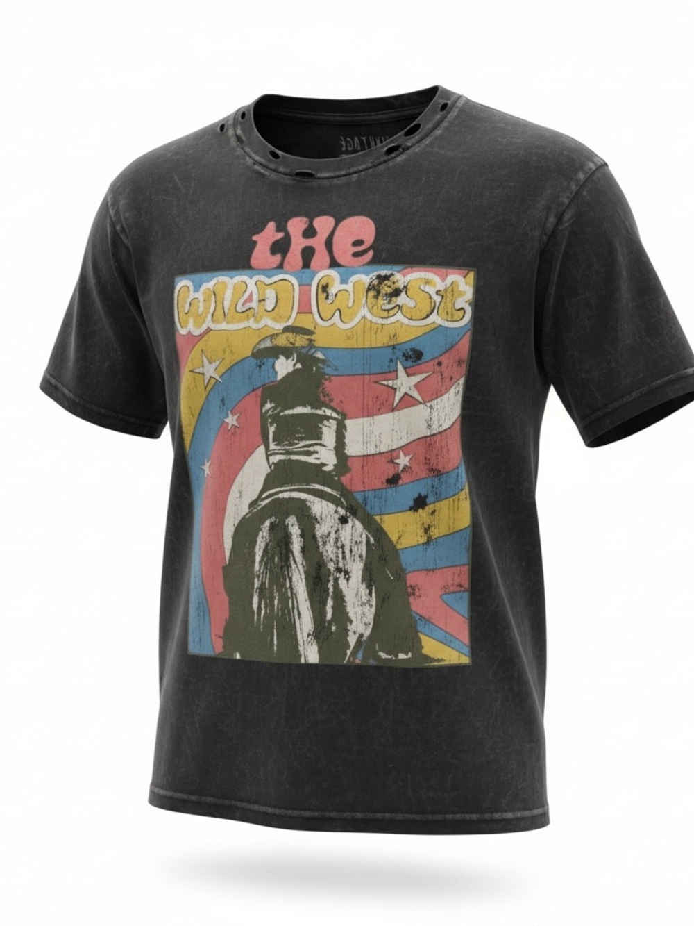 Vintage Canvas- ' Wild West Graphic Tee - Black